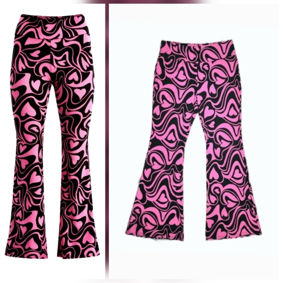 No Boundaries Pants - No Boundaries Pink Flare Pants